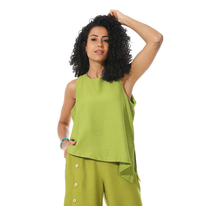 Sleeveless Blouse - Light Olive