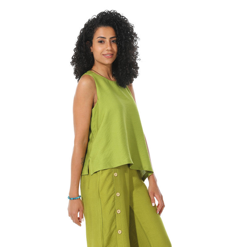 Sleeveless Blouse - Light Olive