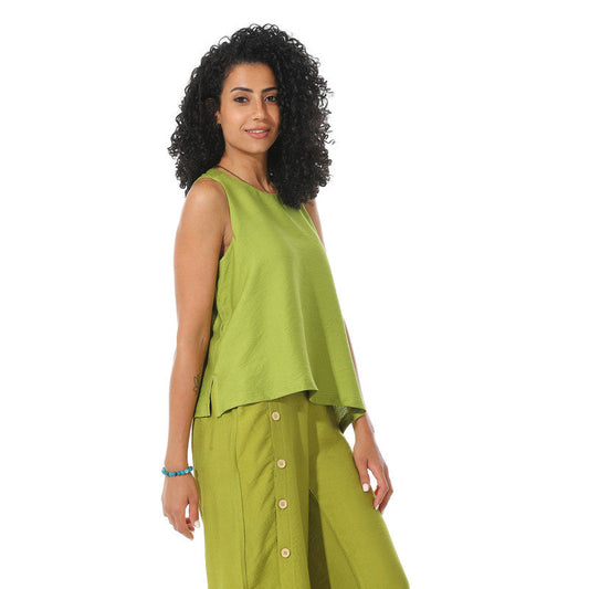 Sleeveless Blouse - Light Olive