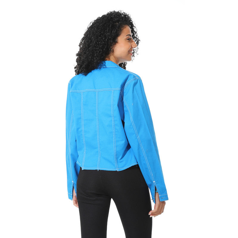 Cropped Jeans Jacket - Royale Blue