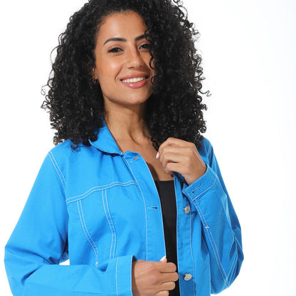 Cropped Jeans Jacket - Royale Blue