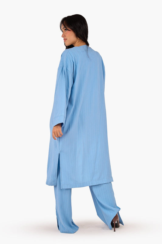 Textured Pattern Midi Kimono