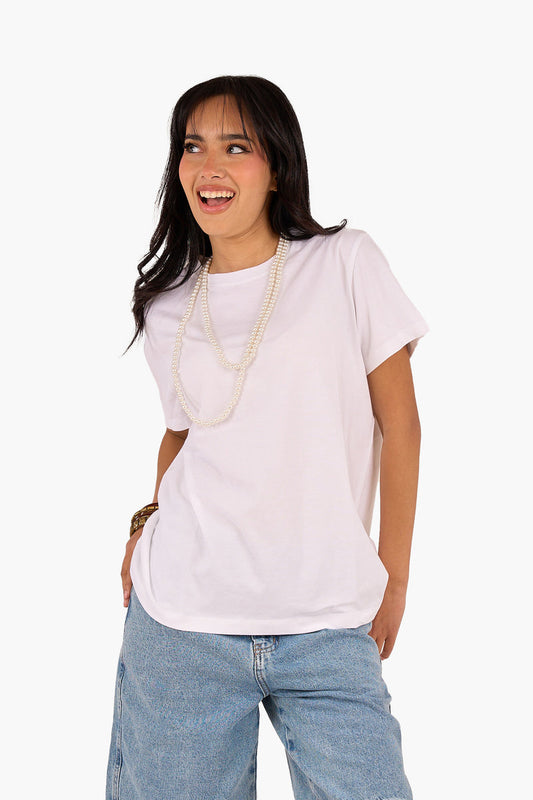 Cotton Basic T-Shirt - White