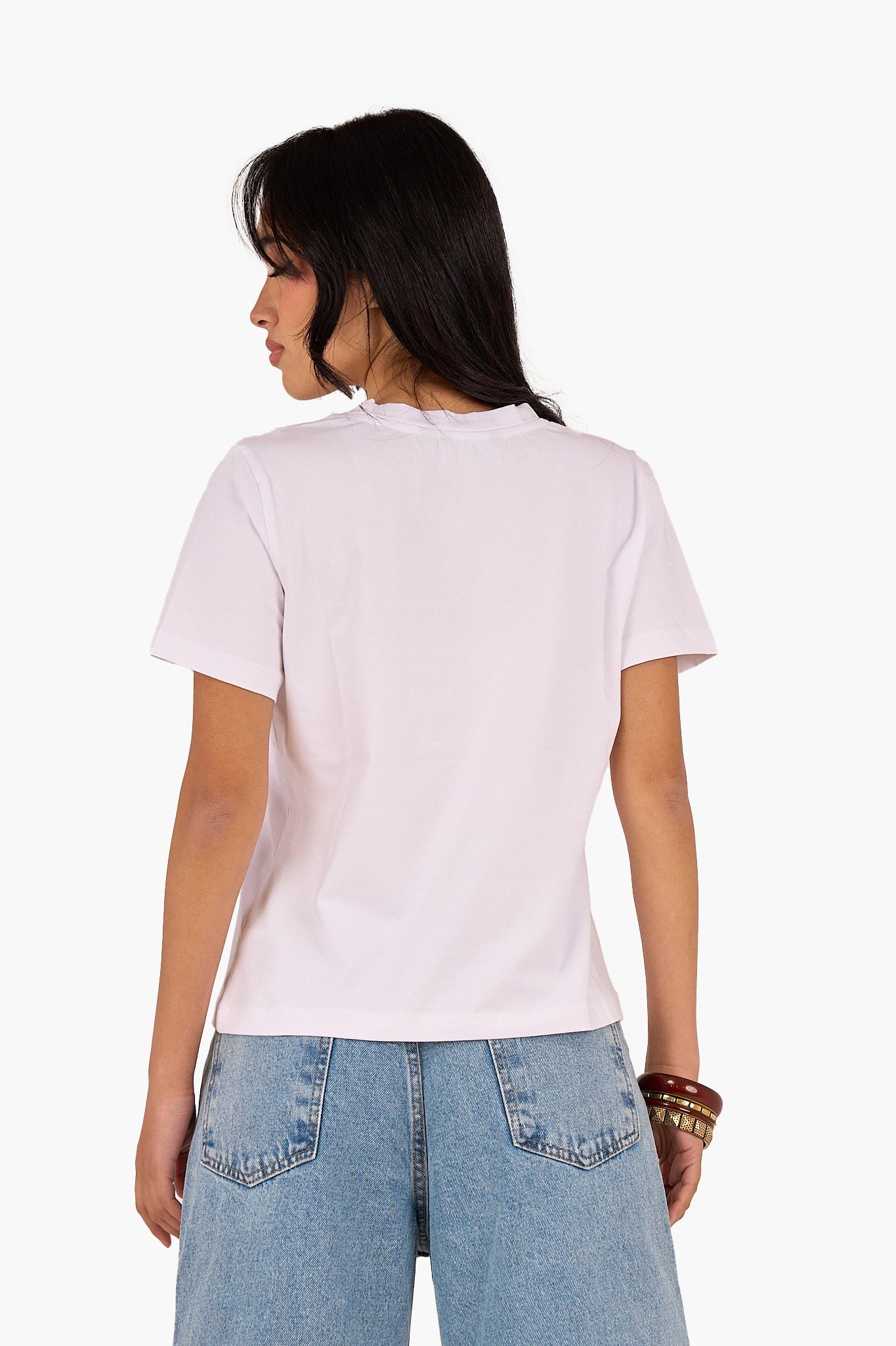 Classic V-Neck Cotton Blend T-Shirt