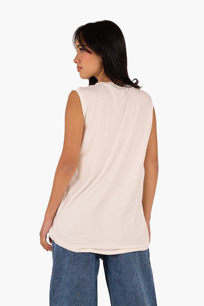 Sleeveless Viscose T-Shirt