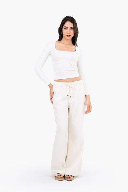 Square Neck Cropped Top
