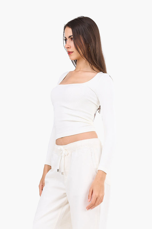 Square Neck Cropped Top