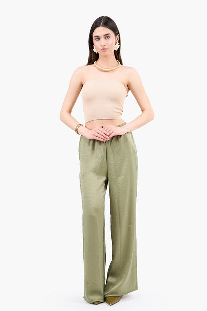 Strapless Cropped Ribbed Top