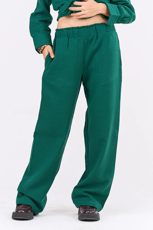 Relaxed Tencel Wide-Leg Pants