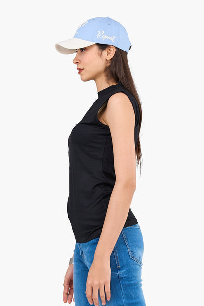 High Neck Sleeveless Top