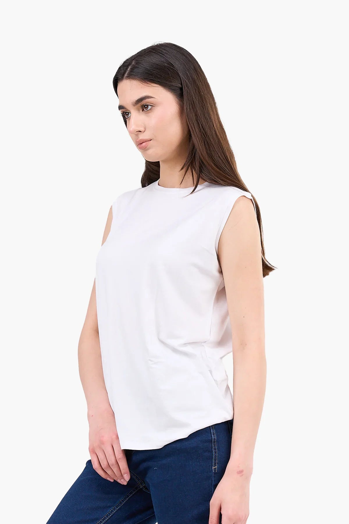 Sleeveless Viscose T-Shirt