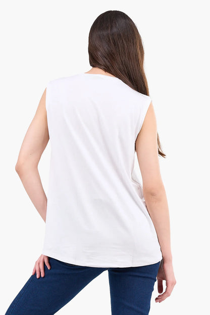 Sleeveless Viscose T-Shirt
