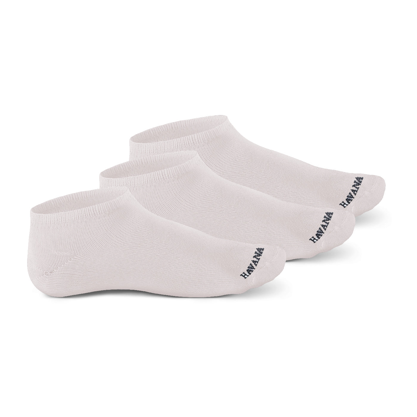 Plain White Ankle 3 Pack Socks