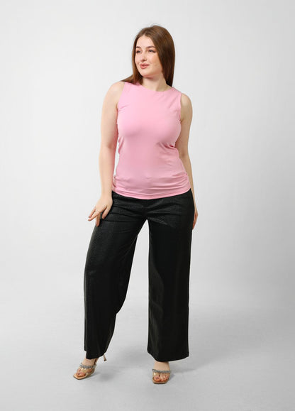 Cotton Basic Sleeveless Top – Pink