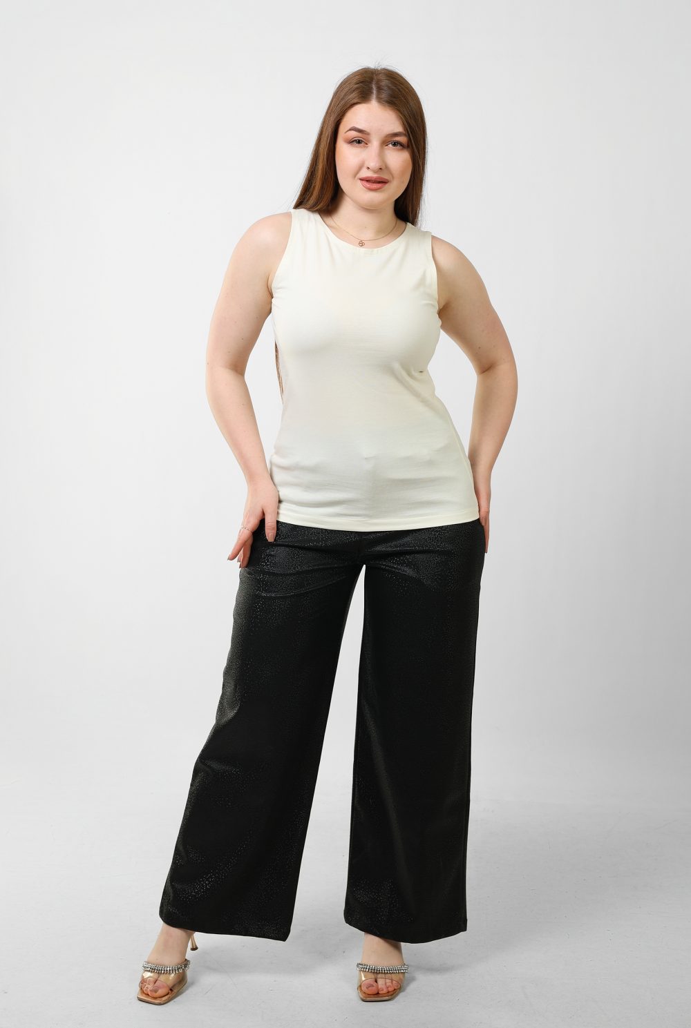 Cotton Basic Sleeveless Top – White