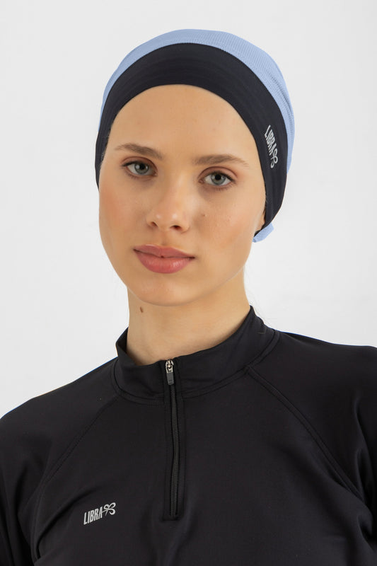 Lycra Modern Head Turban - Ice Blue