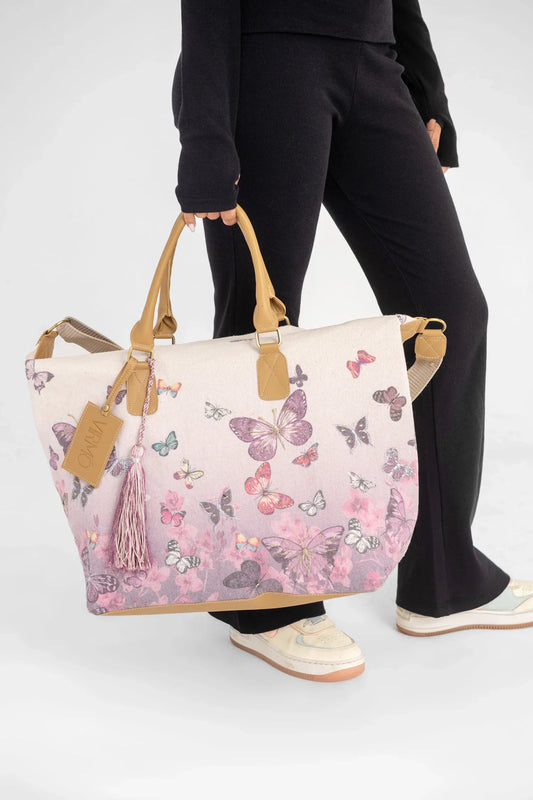 Canvas Butterfly Dream Tote Bag - Multicolor