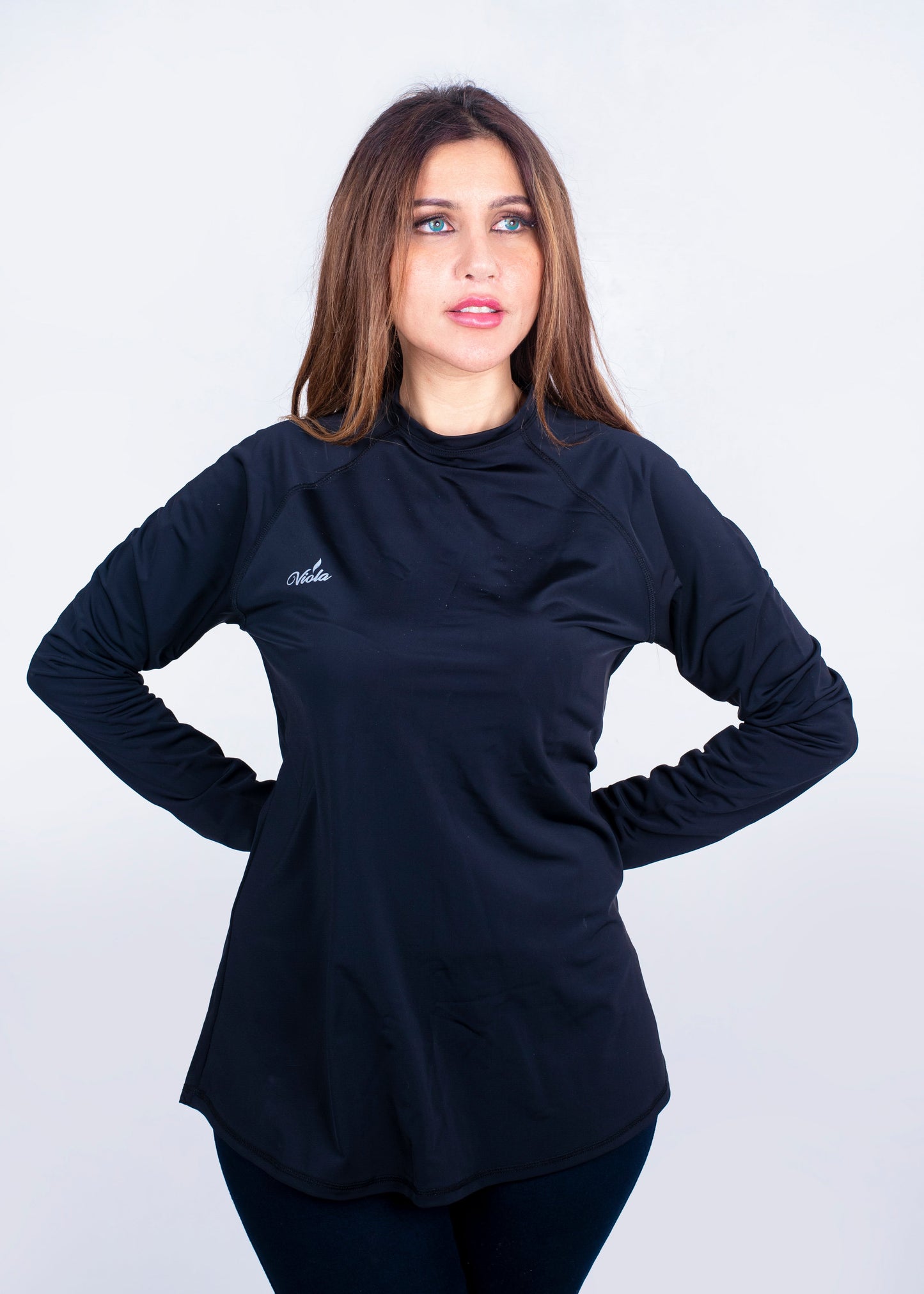 Aero Flex Modest Sports Top - Black