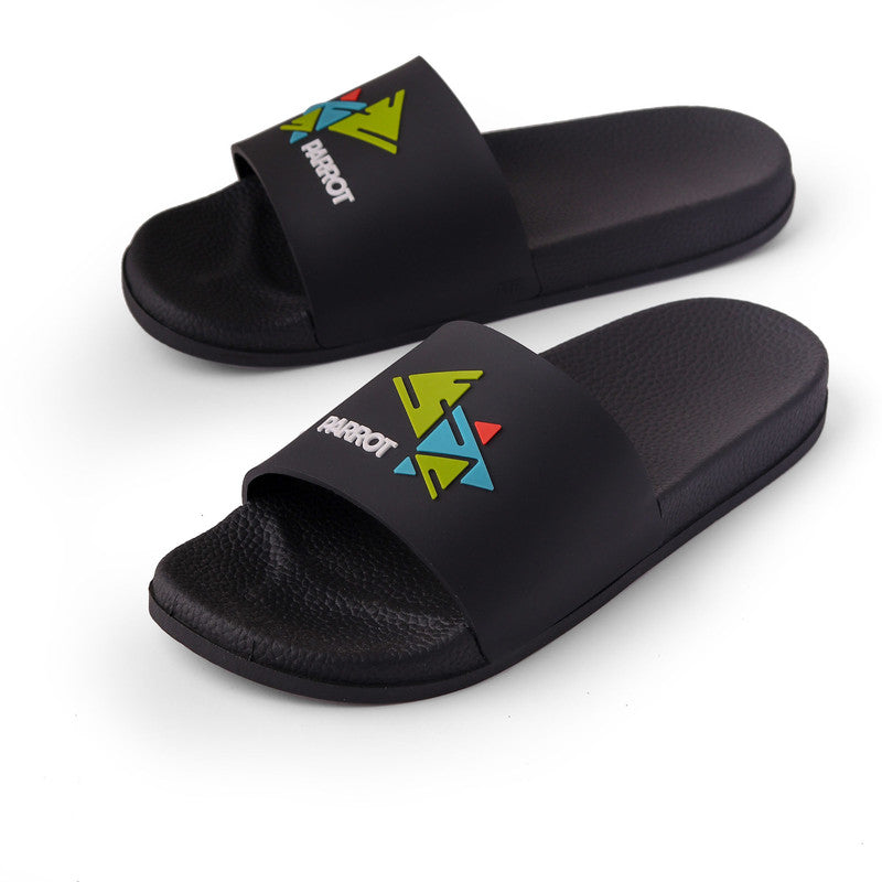 Rubber Shadow Step Slippers - Black