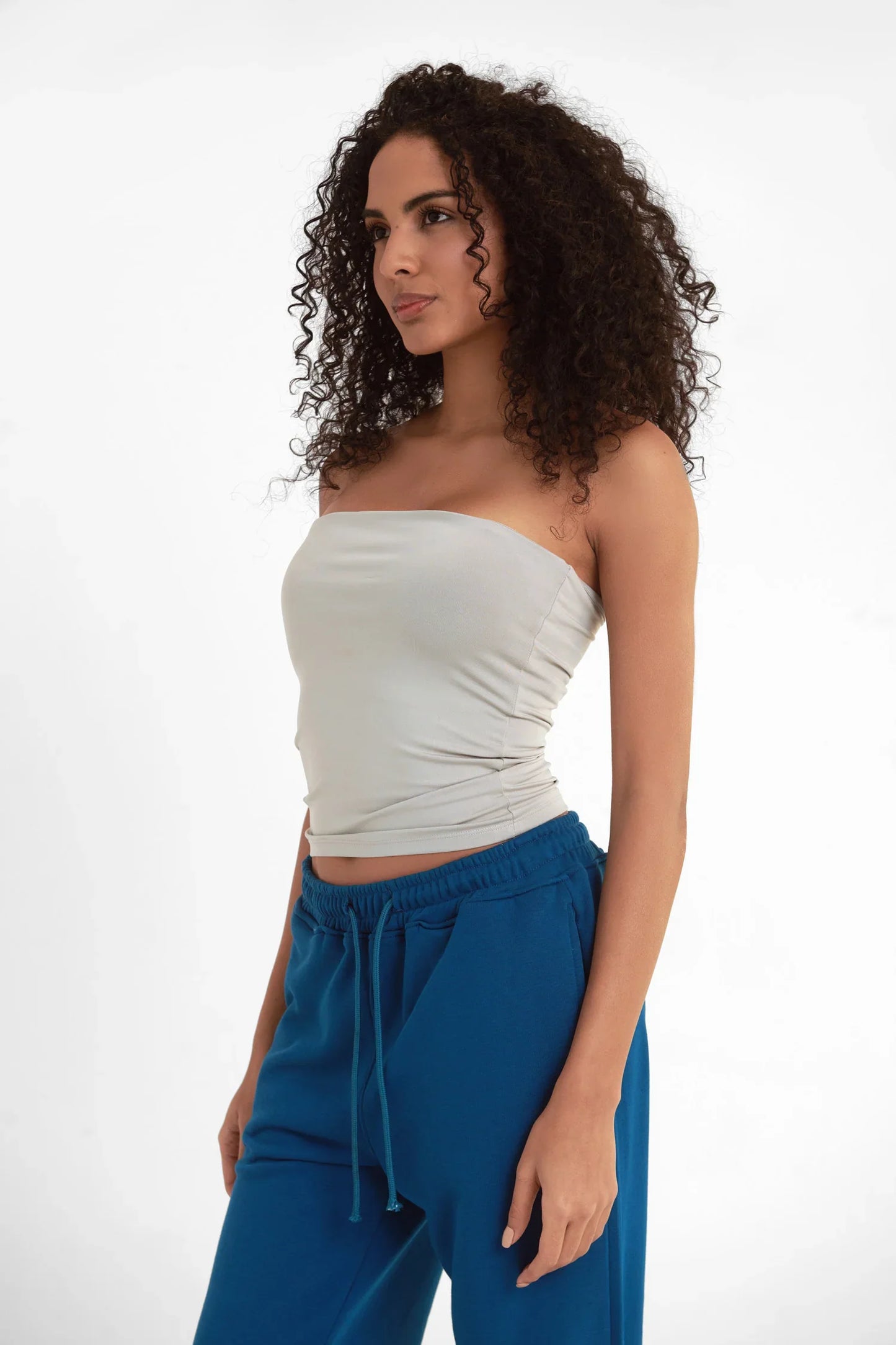 Lycra Tube Top - Silver