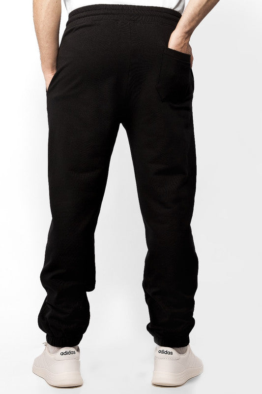 Cotton Milton Basic Sweatpants - Black