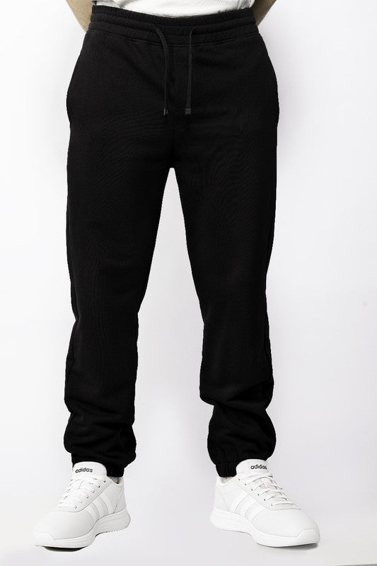 Cotton Milton Basic Sweatpants - Black
