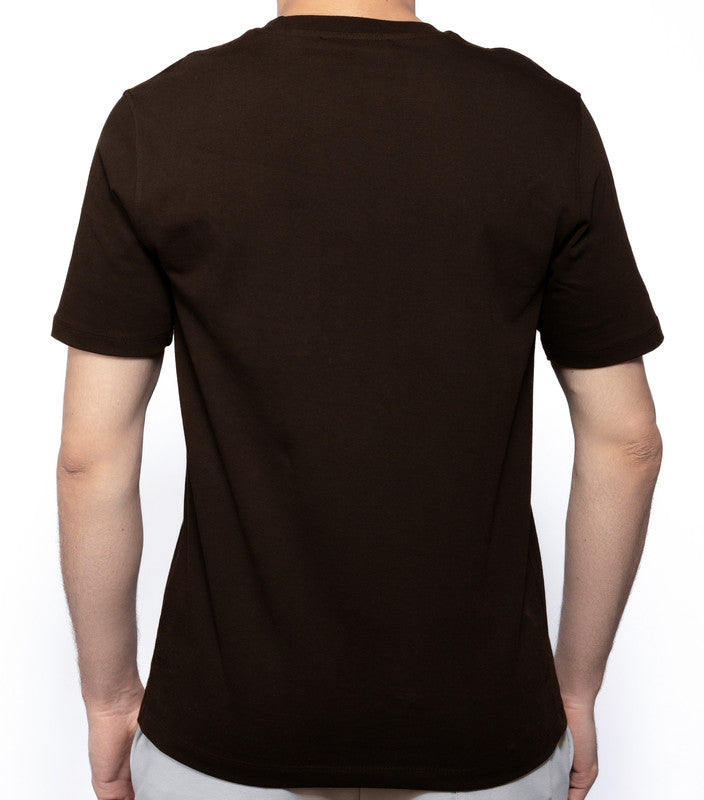 Cotton Basic T-shirt - Brown