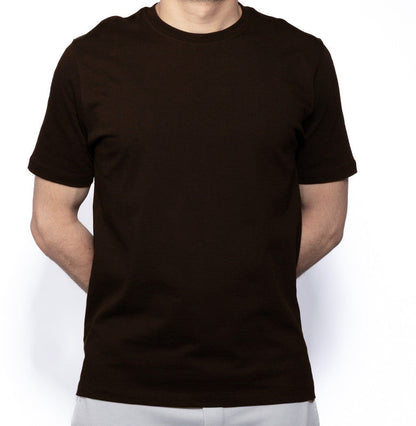 Cotton Basic T-shirt - Brown