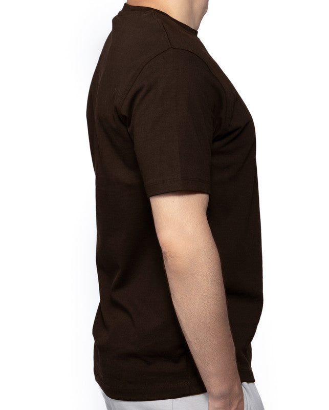 Cotton Basic T-shirt - Brown
