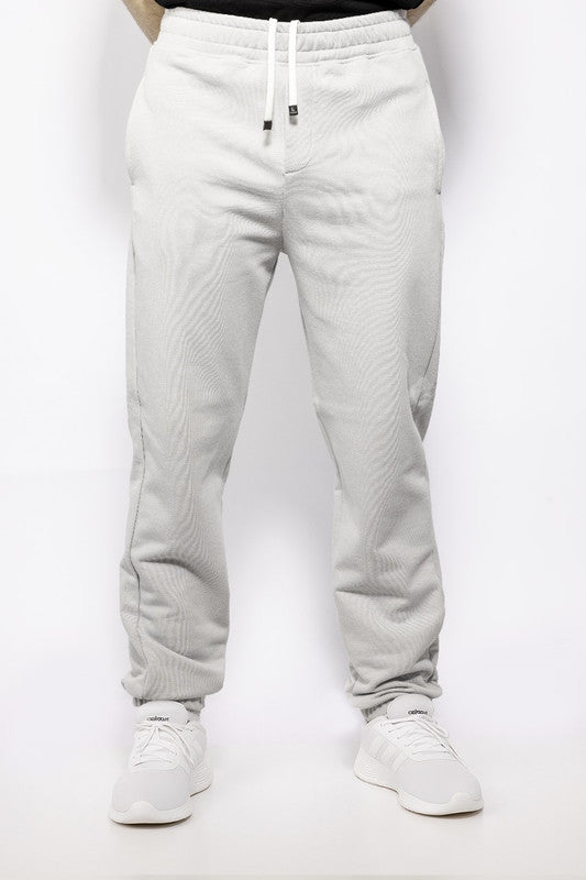 Cotton Milton Basic Sweatpants - Light Grey