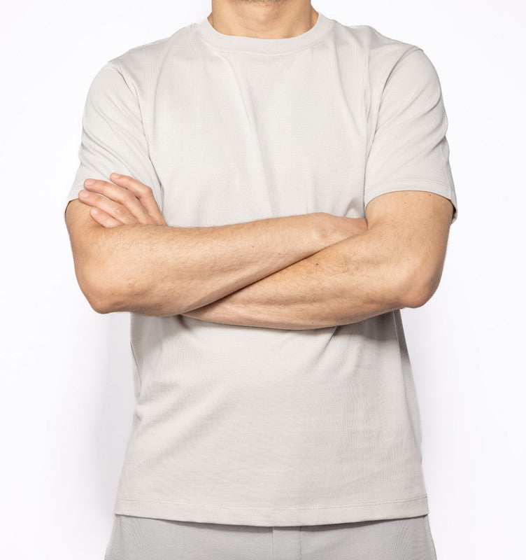 Cotton Basic T-shirt - Light Grey