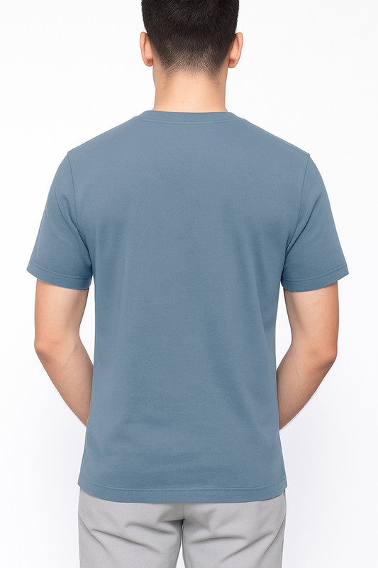 Cotton Basic T-shirt - Slate Blue
