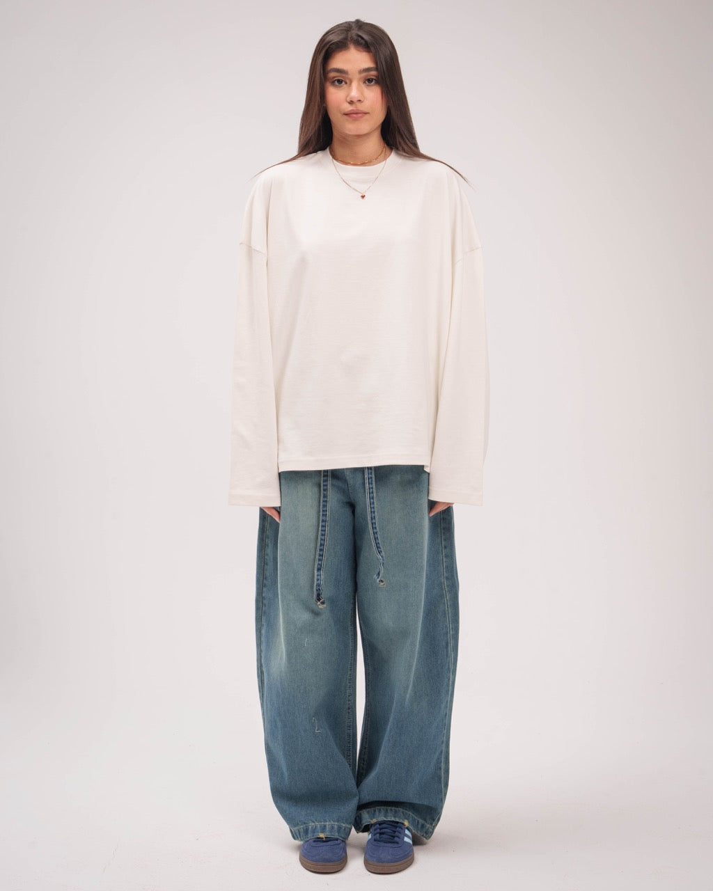 Unisex Dark Blue uper Baggy Jeans