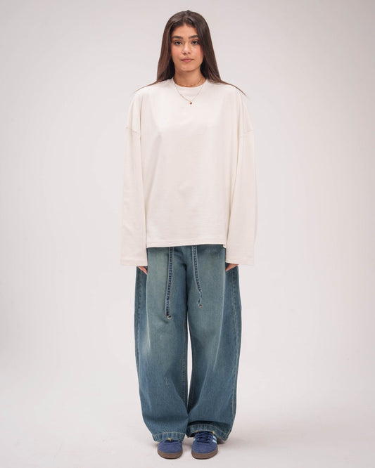 Unisex Dark Blue uper Baggy Jeans