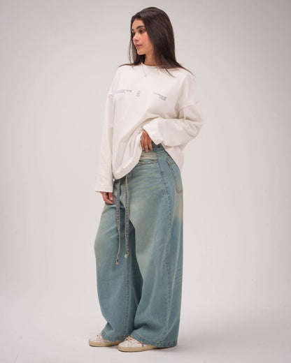 LIGHT BLUE UNISEX SUPER BAGGY JEANS