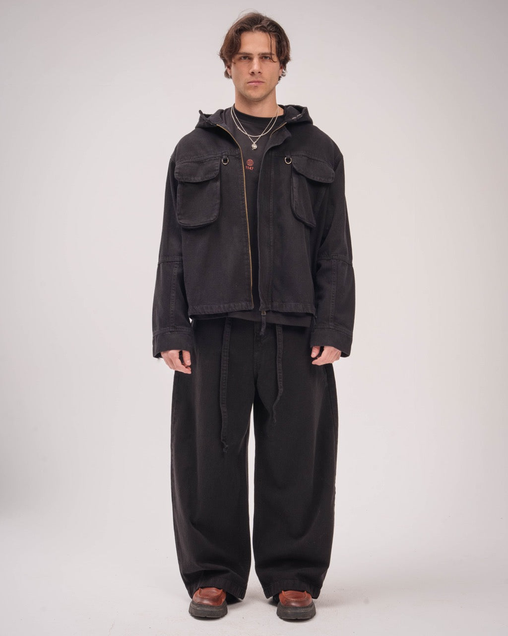 Unisex Black Super Baggy Jeans