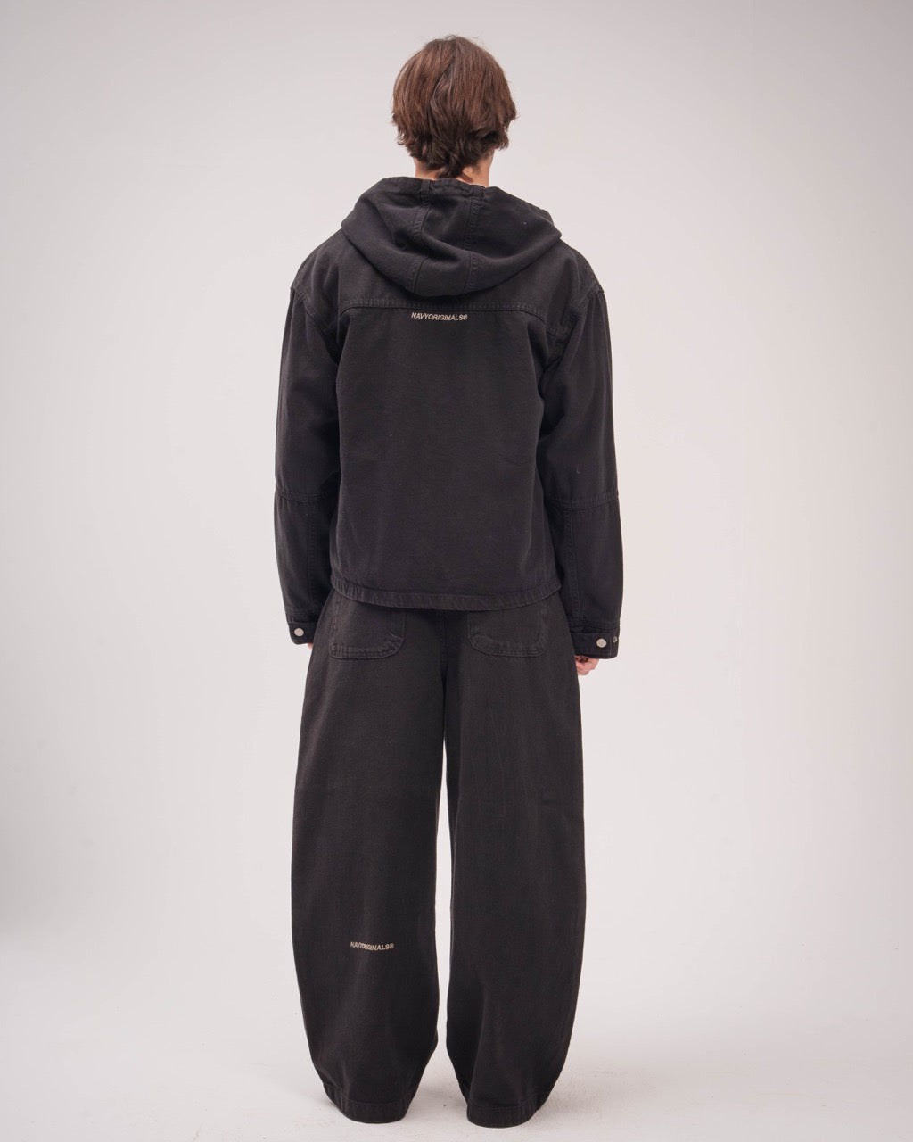 Unisex Black Super Baggy Jeans