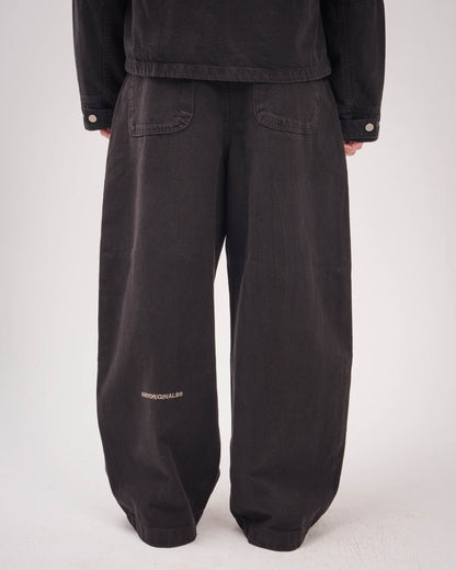 Unisex Black Super Baggy Jeans