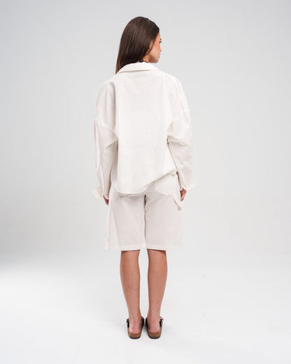 Casual Bermuda Shorts - White