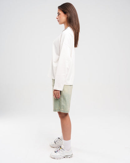 LIGHT BLUE DENIM JORTS