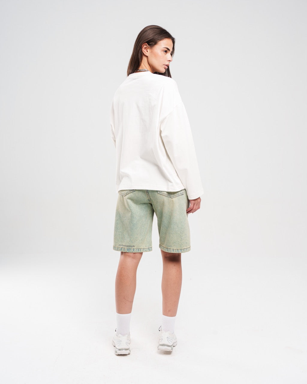 LIGHT BLUE DENIM JORTS