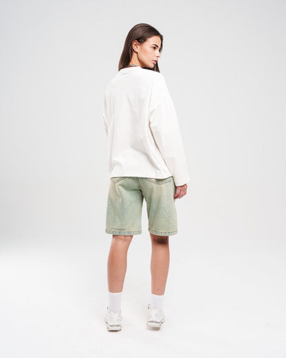 LIGHT BLUE DENIM JORTS