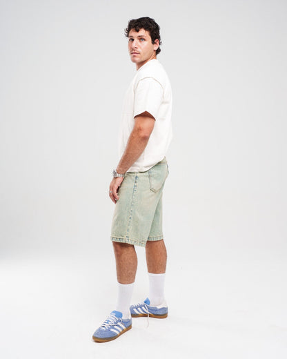 LIGHT BLUE DENIM JORTS