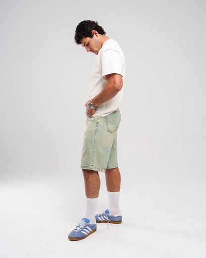 LIGHT BLUE DENIM JORTS