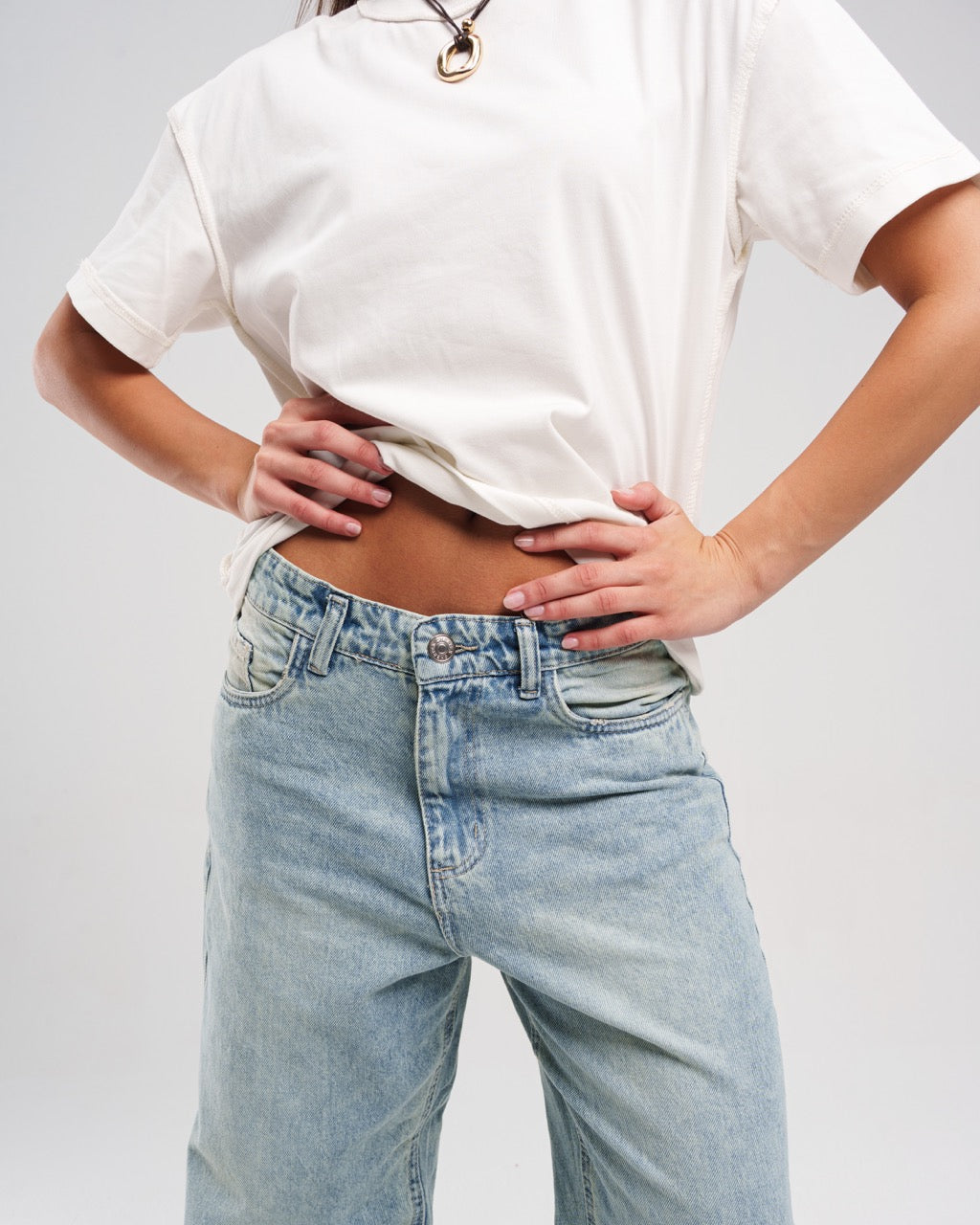 Light Blue Regular Denim Pants