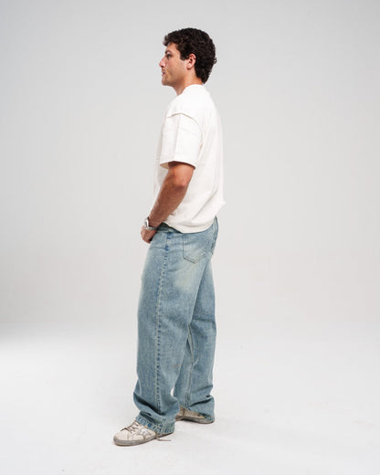 Light Blue Regular Denim Pants