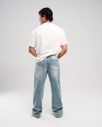 Light Blue Regular Denim Pants