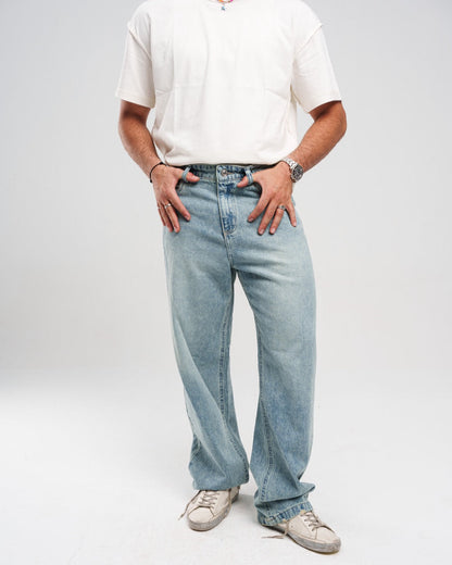 Light Blue Regular Denim Pants