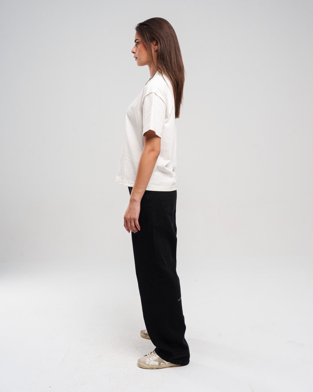 Black regular Denim Pants