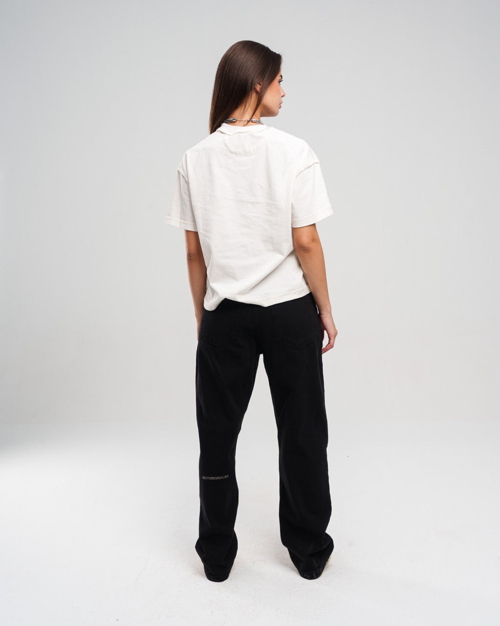 Black regular Denim Pants